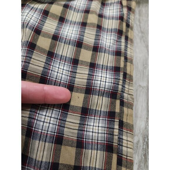 Pendleton Virgin Wool Stewart Camel Tartan Long Sleeve Button Down Shirt Large - Picture 6 of 6